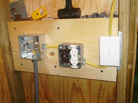 electrical box for shed|wiring a shed electrical outlet.